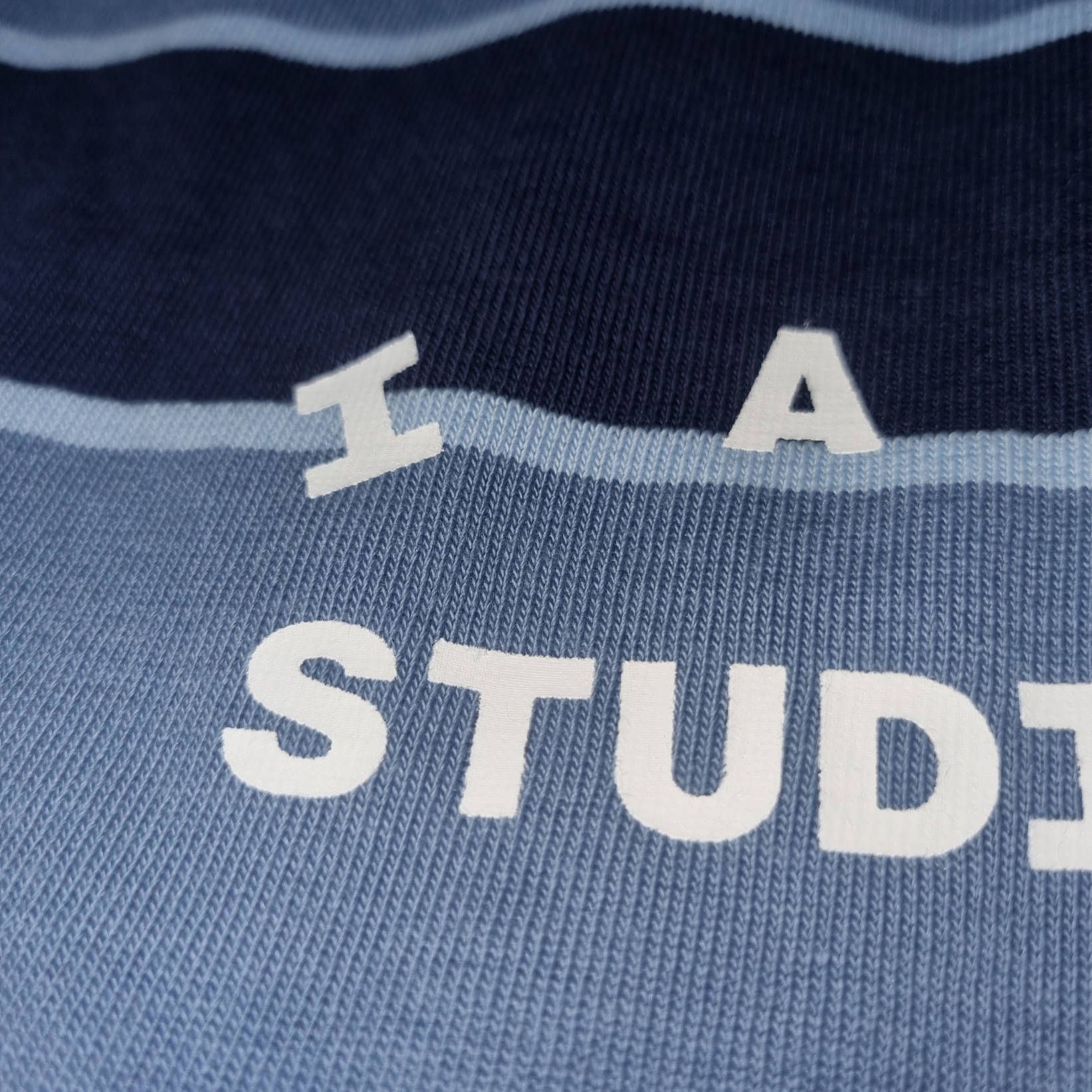 IAB Studio Striped T-Shirt Blue White 착용 스타일