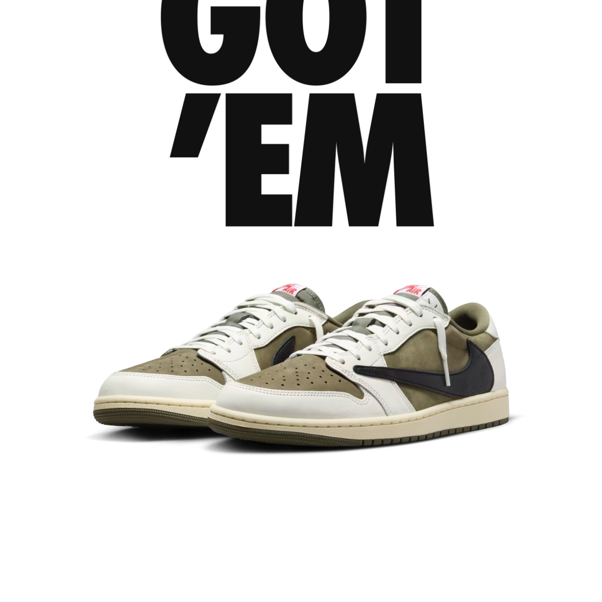 Jordan 1 x Travis Scott Retro Low OG SP Reverse Olive 착용 스타일