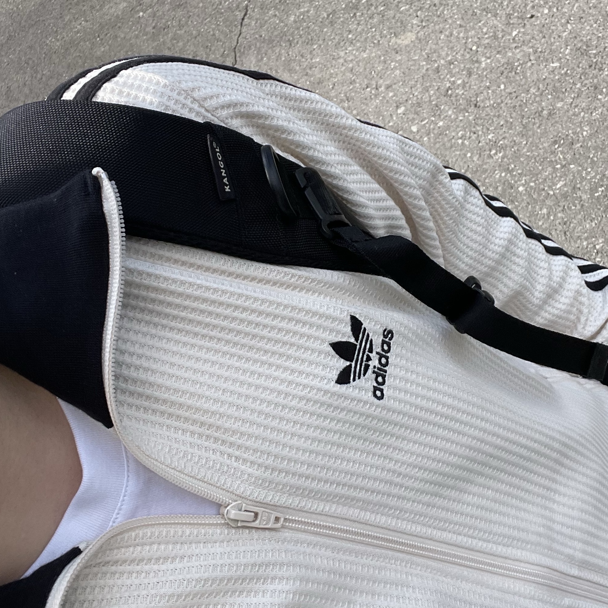 Adidas Waffle Beckenbauer Track Top Wonder White - KR Sizing 착용 스타일