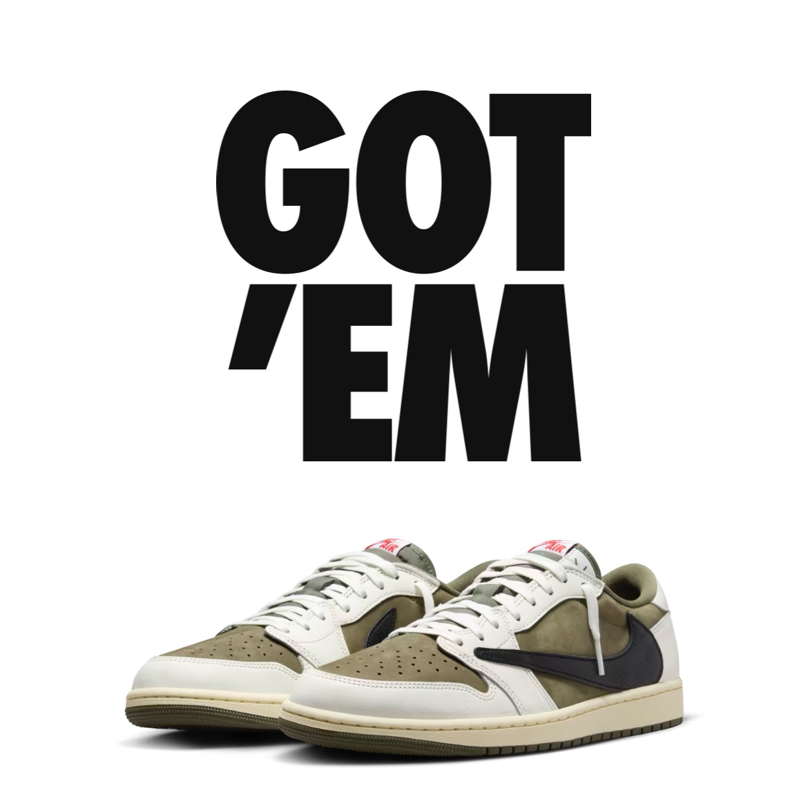 Jordan 1 x Travis Scott Retro Low OG SP Reverse Olive 착용 스타일