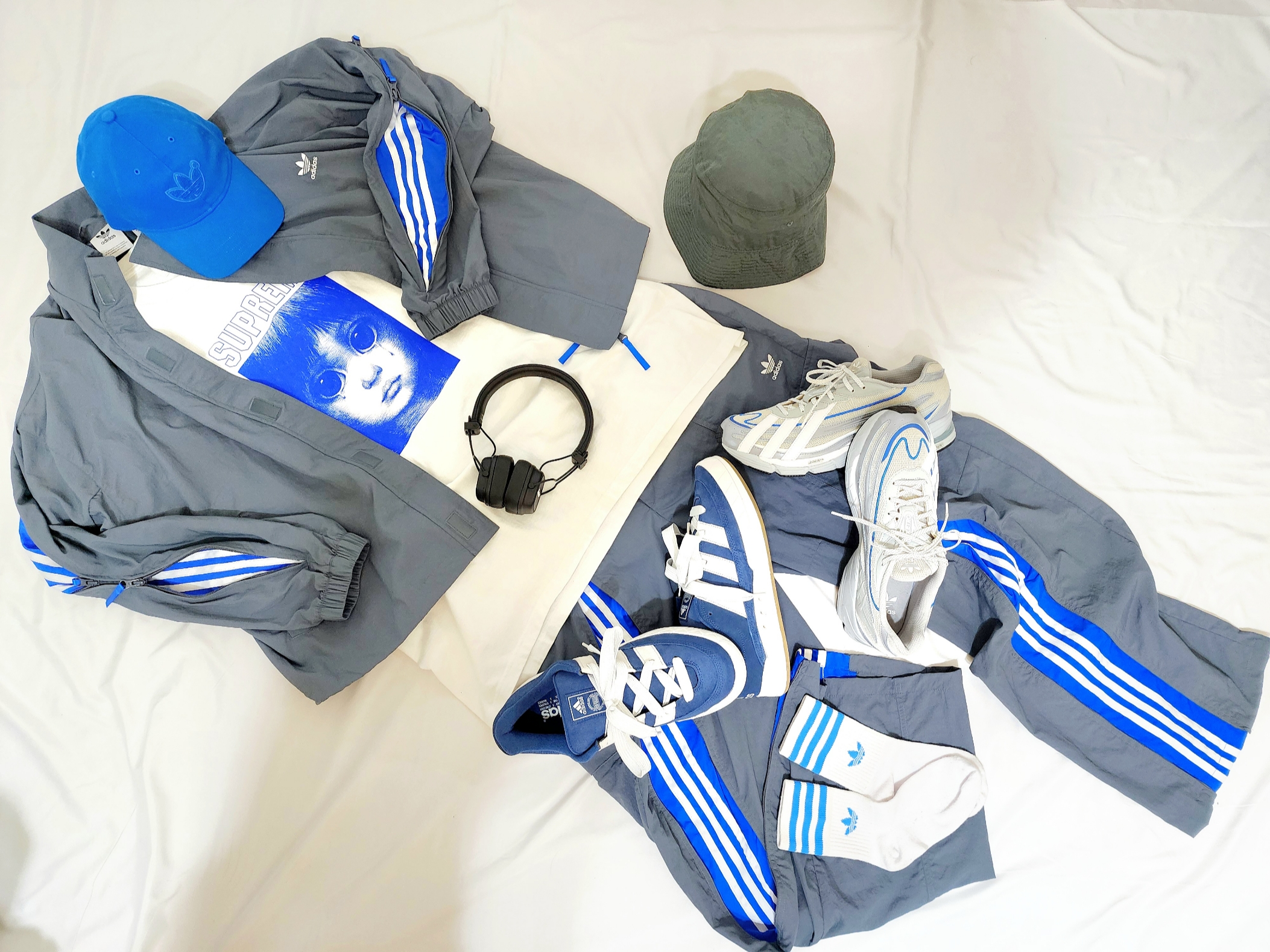 Adidas x Ordinary People Track Jacket Onix - KR Sizing, Adidas x Ordinary People Track Pants Onix - KR Sizing 착용 스타일 - 1