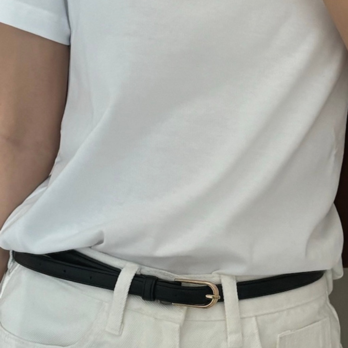 (W) A.P.C. Denise T-Shirt White 착용 스타일