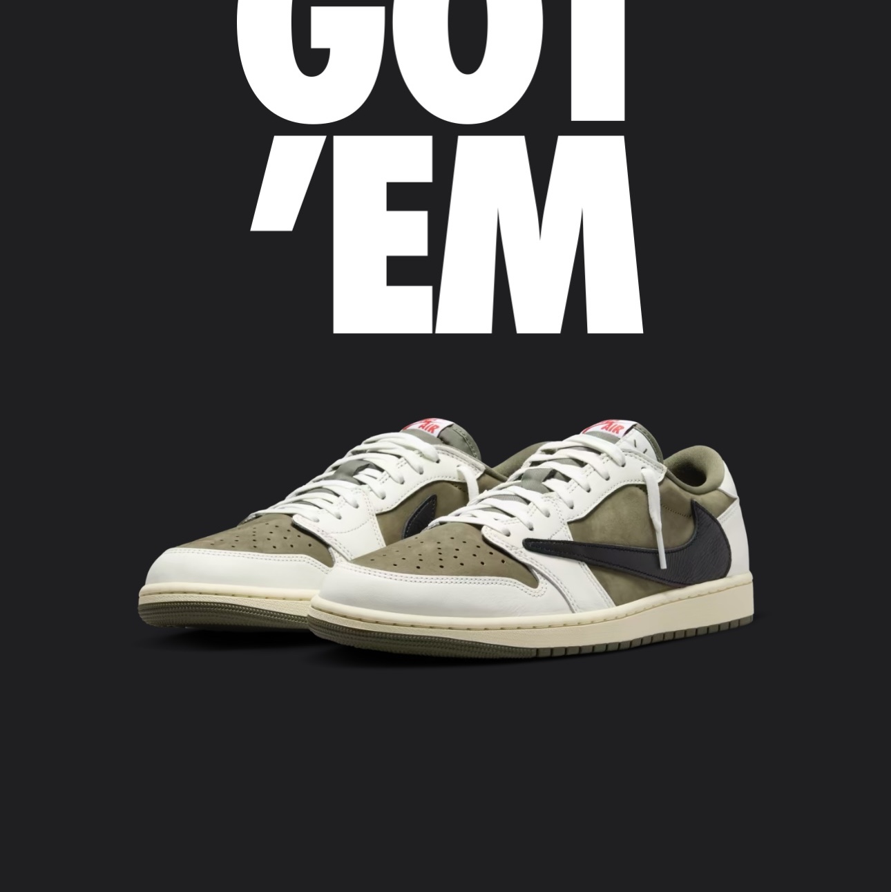 Jordan 1 x Travis Scott Retro Low OG SP Reverse Olive 착용 스타일