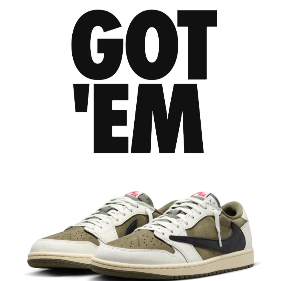 Jordan 1 x Travis Scott Retro Low OG SP Reverse Olive 착용 스타일