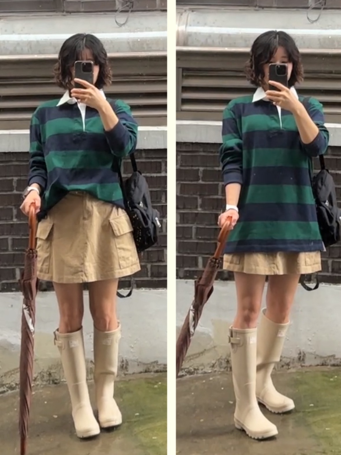 Jansport Half Pint Mini Backpack Black 착용 스타일