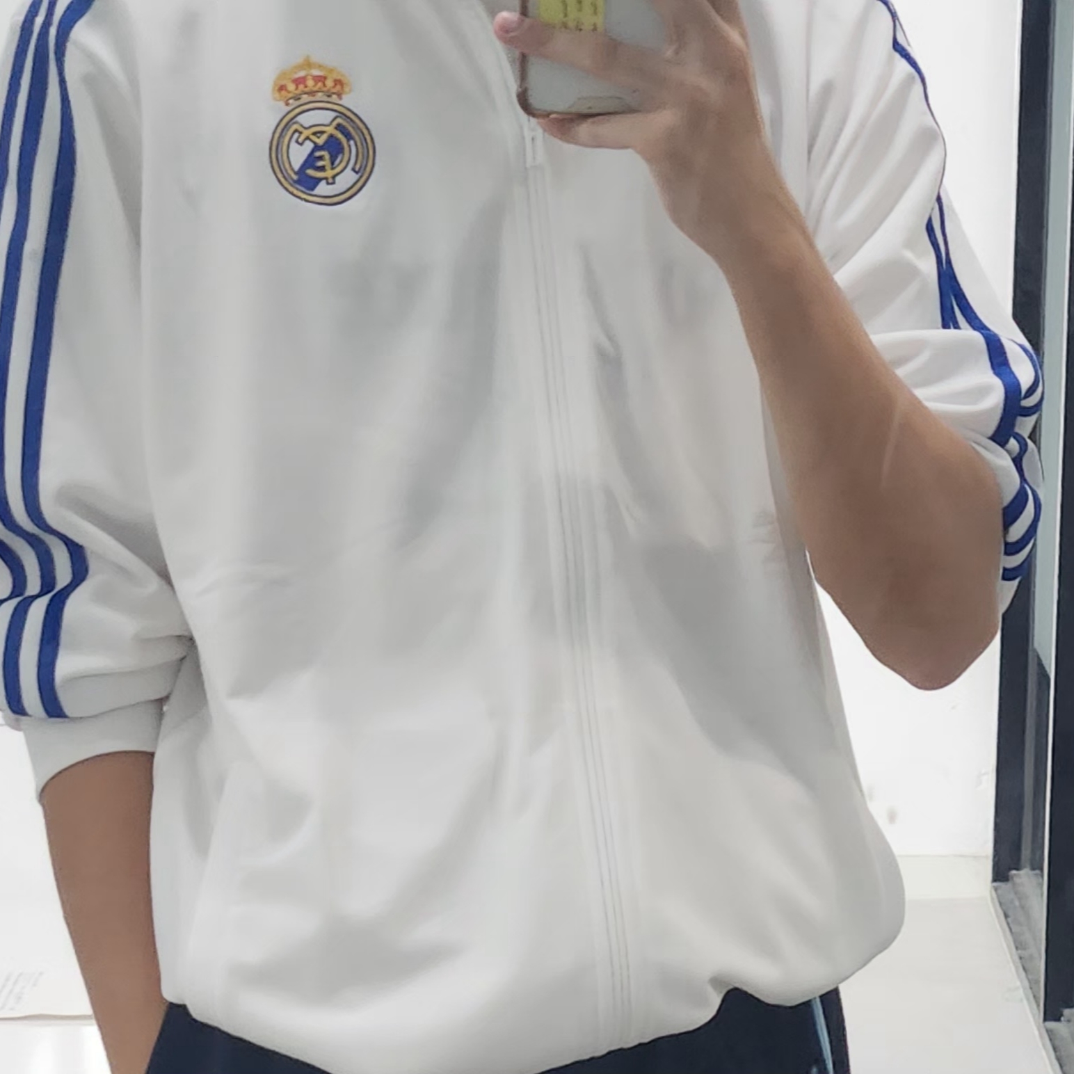 Adidas Real Madrid DNA Track Top White - US Sizing 착용 스타일