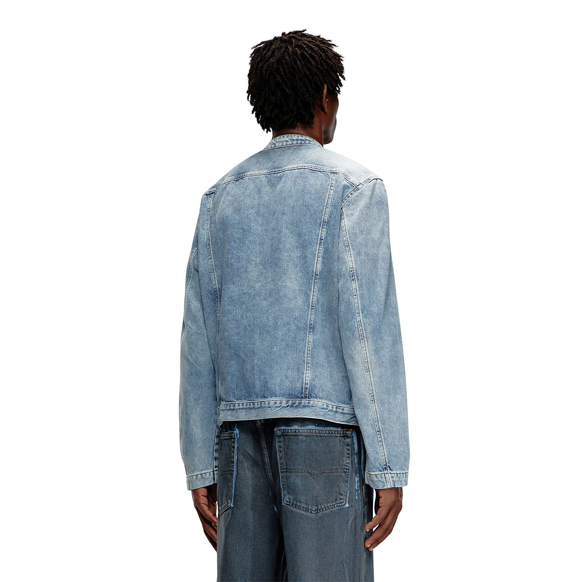 Diesel D-Glory Jacket Azul Claro 착용 스타일 - 4