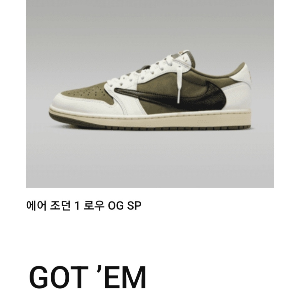 Jordan 1 x Travis Scott Retro Low OG SP Reverse Olive 착용 스타일