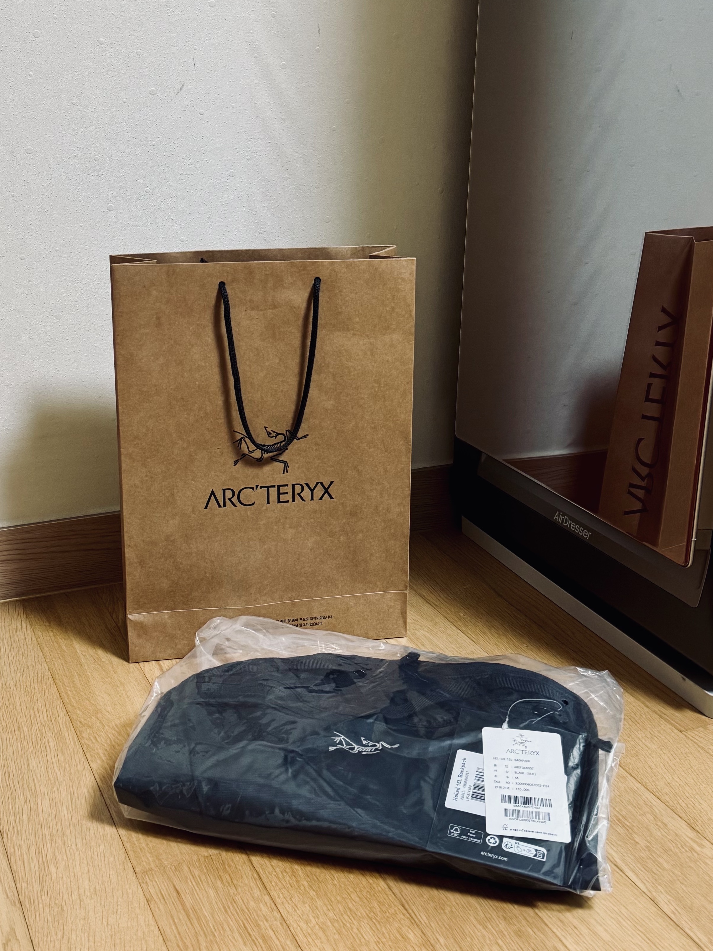 Arc'teryx Heliad 15 Backpack Black 착용 스타일