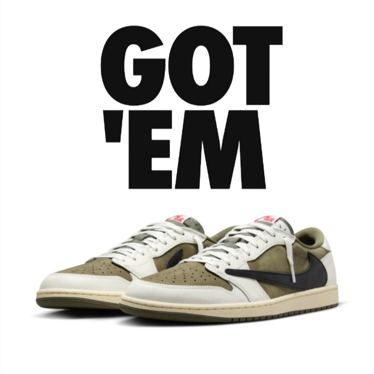 Jordan 1 x Travis Scott Retro Low OG SP Reverse Olive 착용 스타일