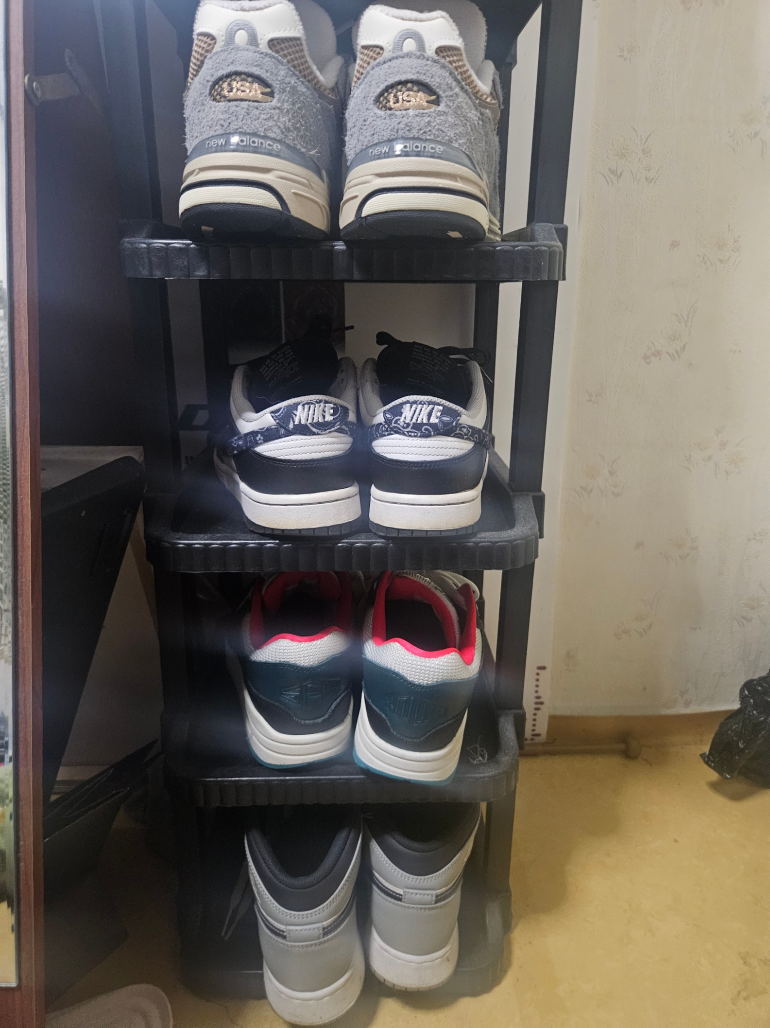 New Balance 530 Steel Grey, (W) Jordan 1 Low White Dark Marina Blue 착용 스타일 - 2