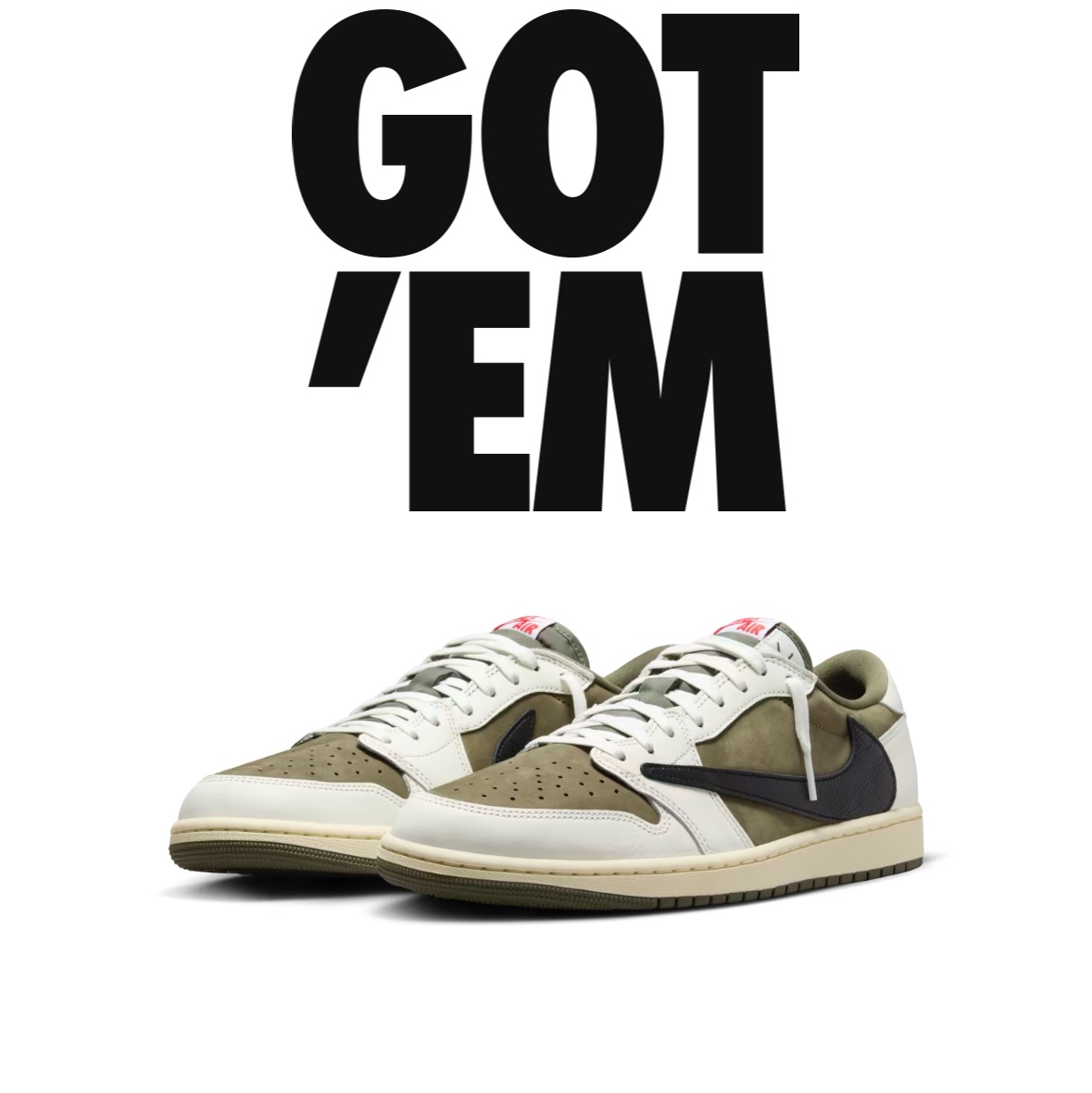 Jordan 1 x Travis Scott Retro Low OG SP Reverse Olive 착용 스타일