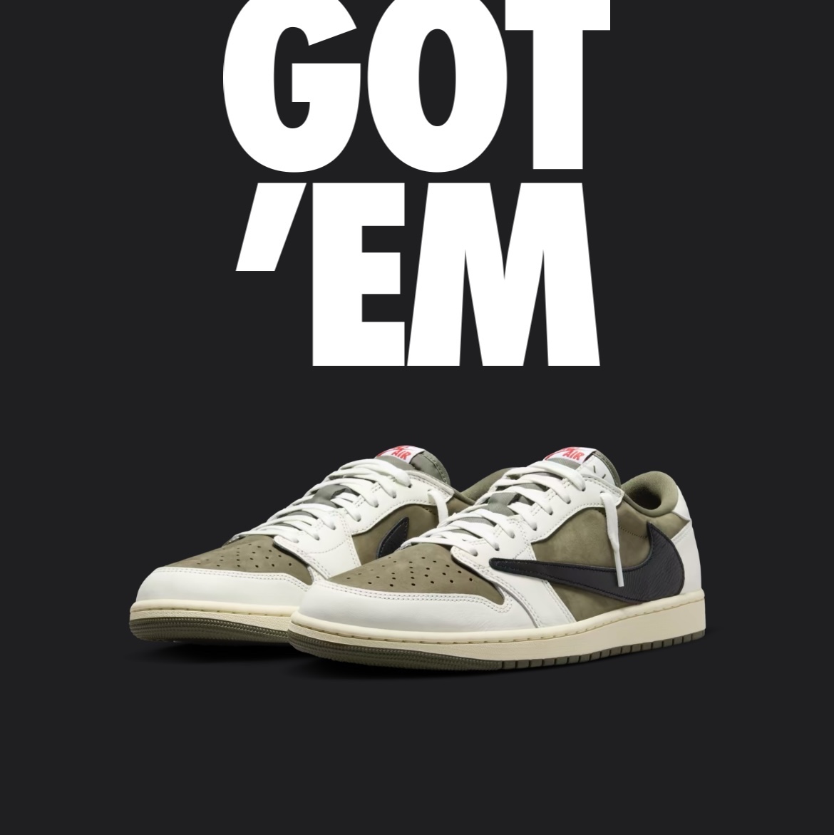 Jordan 1 x Travis Scott Retro Low OG SP Reverse Olive 착용 스타일