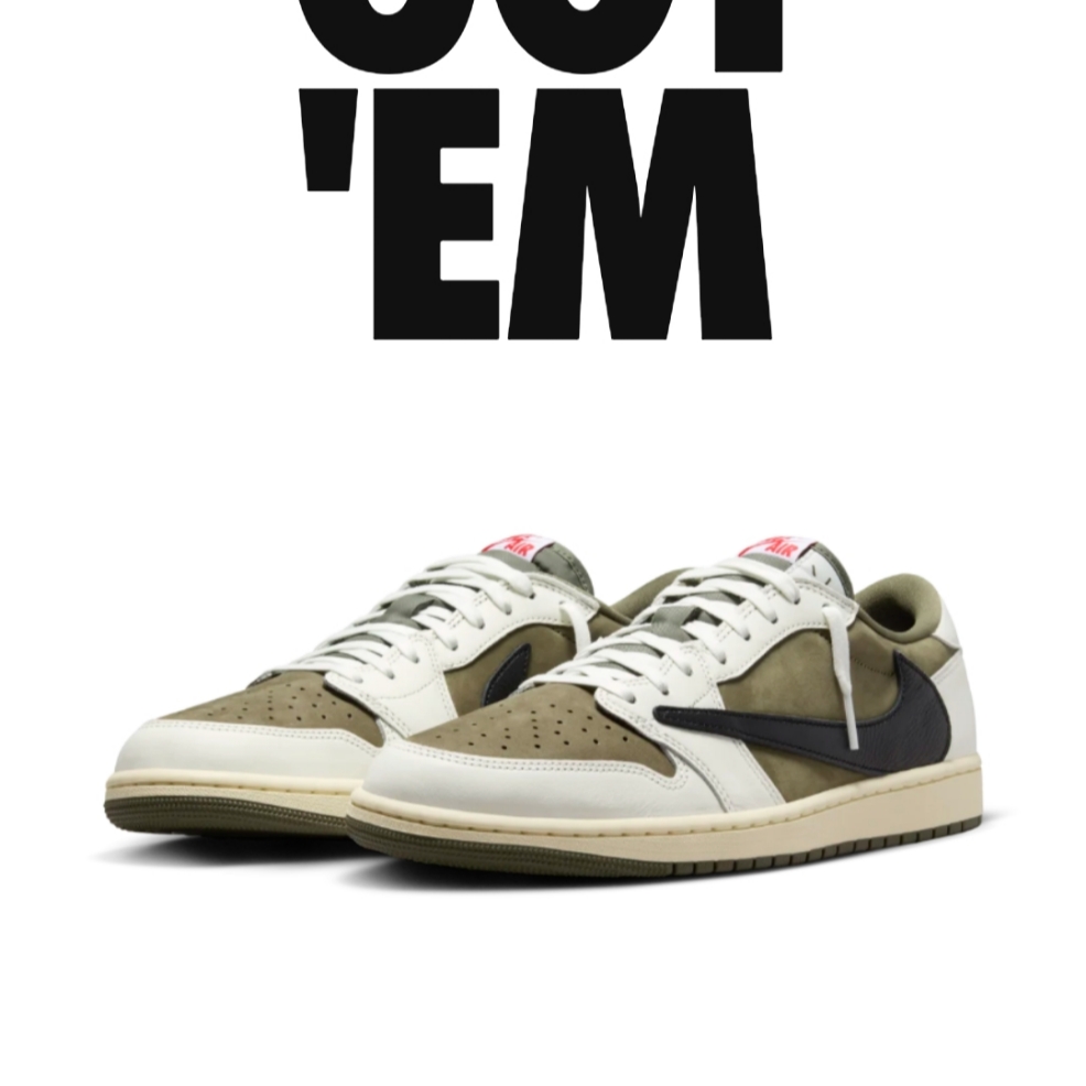 Jordan 1 x Travis Scott Retro Low OG SP Reverse Olive 착용 스타일
