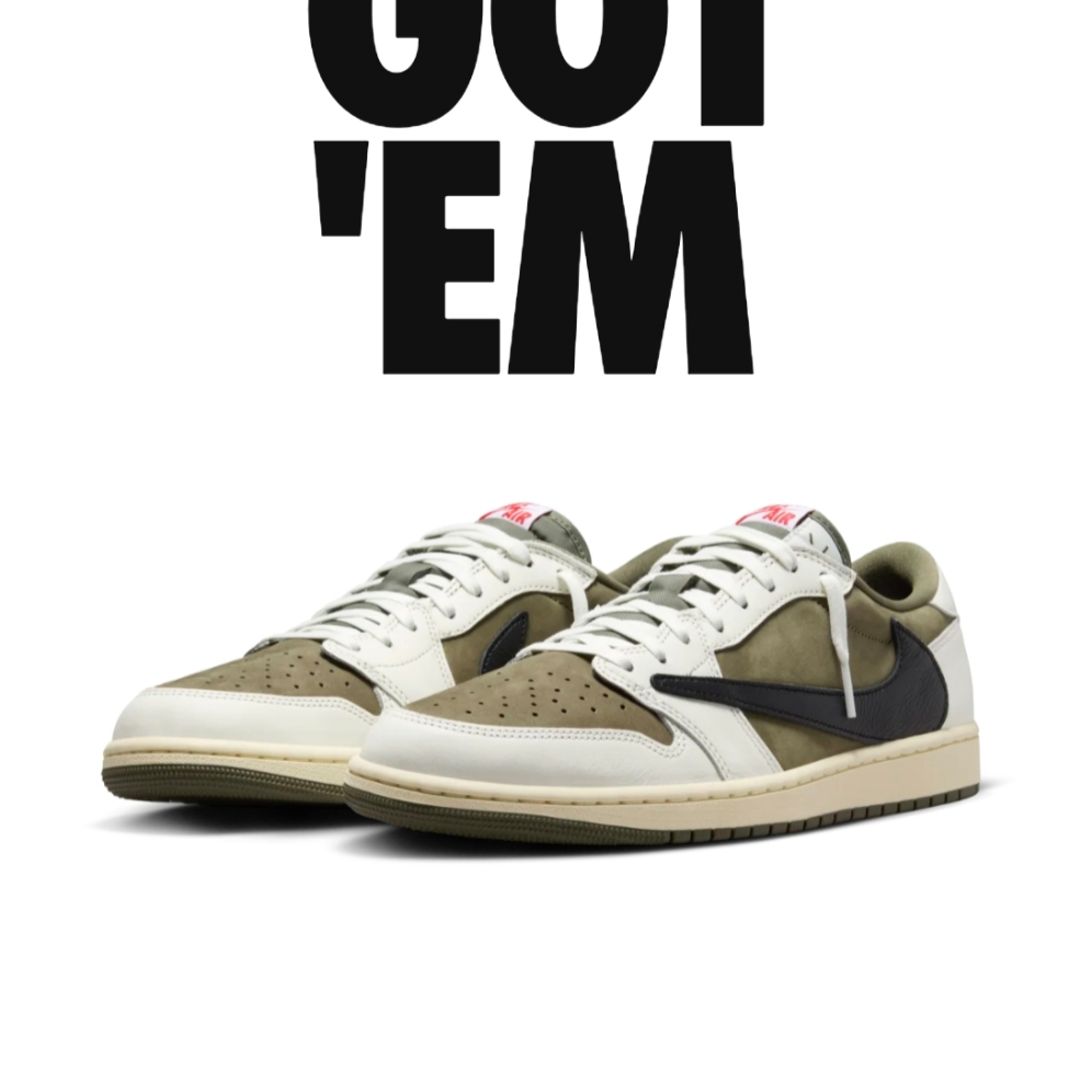 Jordan 1 x Travis Scott Retro Low OG SP Reverse Olive 착용 스타일