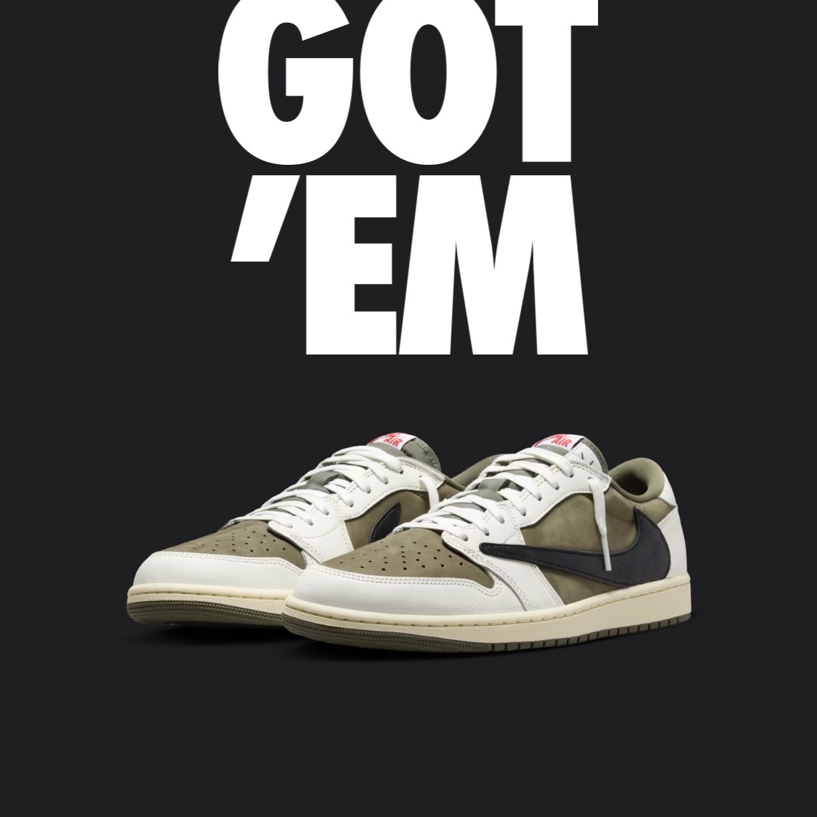 Jordan 1 x Travis Scott Retro Low OG SP Reverse Olive 착용 스타일