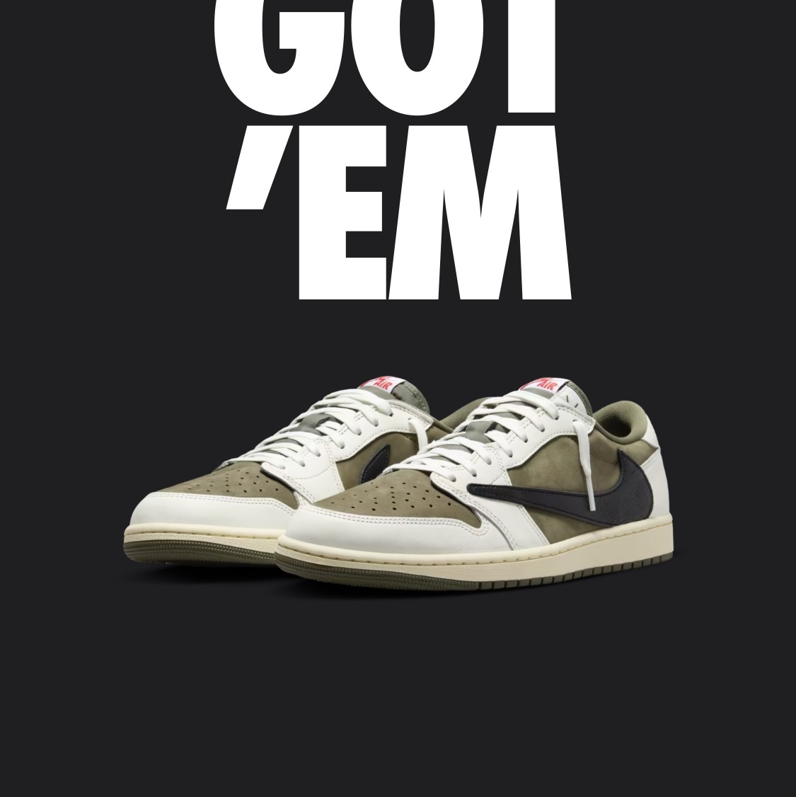 Jordan 1 x Travis Scott Retro Low OG SP Reverse Olive 착용 스타일