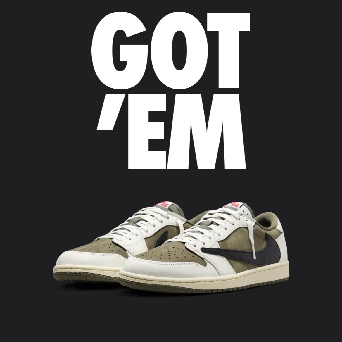 Jordan 1 x Travis Scott Retro Low OG SP Reverse Olive 착용 스타일