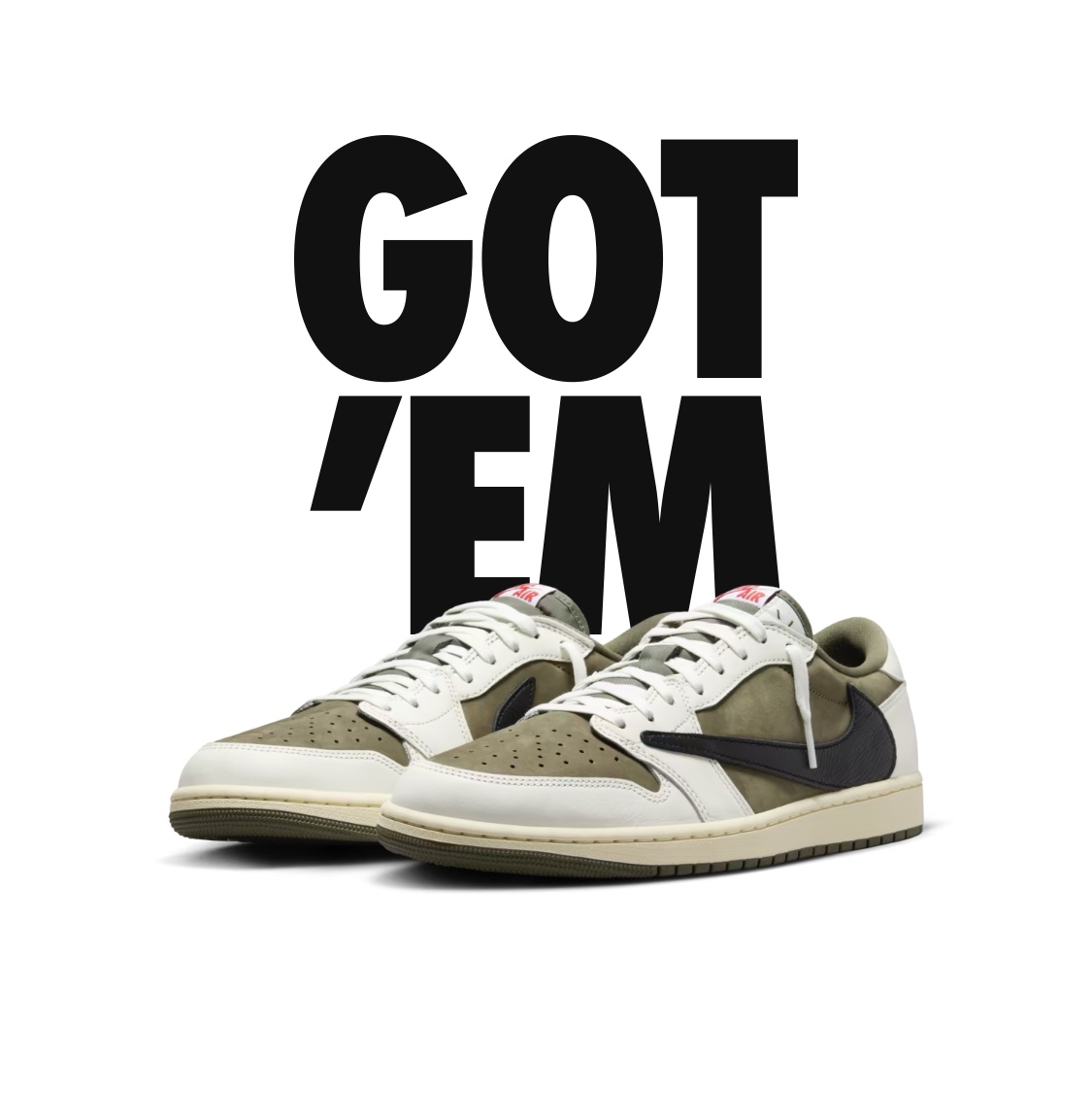 Jordan 1 x Travis Scott Retro Low OG SP Reverse Olive 착용 스타일