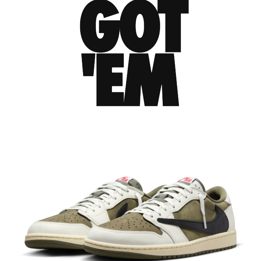 Jordan 1 x Travis Scott Retro Low OG SP Reverse Olive 착용 스타일