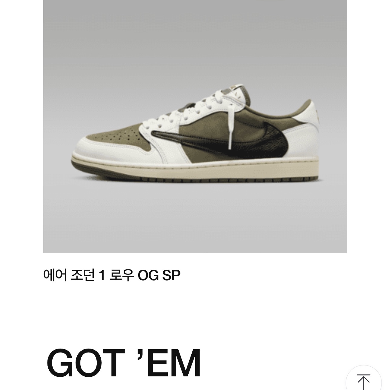 Jordan 1 x Travis Scott Retro Low OG SP Reverse Olive 착용 스타일