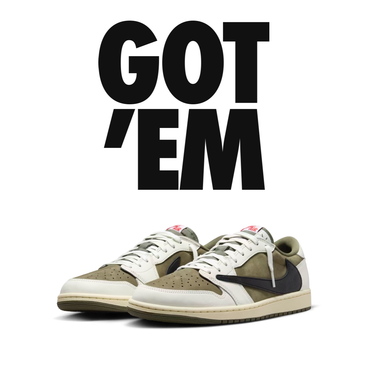Jordan 1 x Travis Scott Retro Low OG SP Reverse Olive 착용 스타일