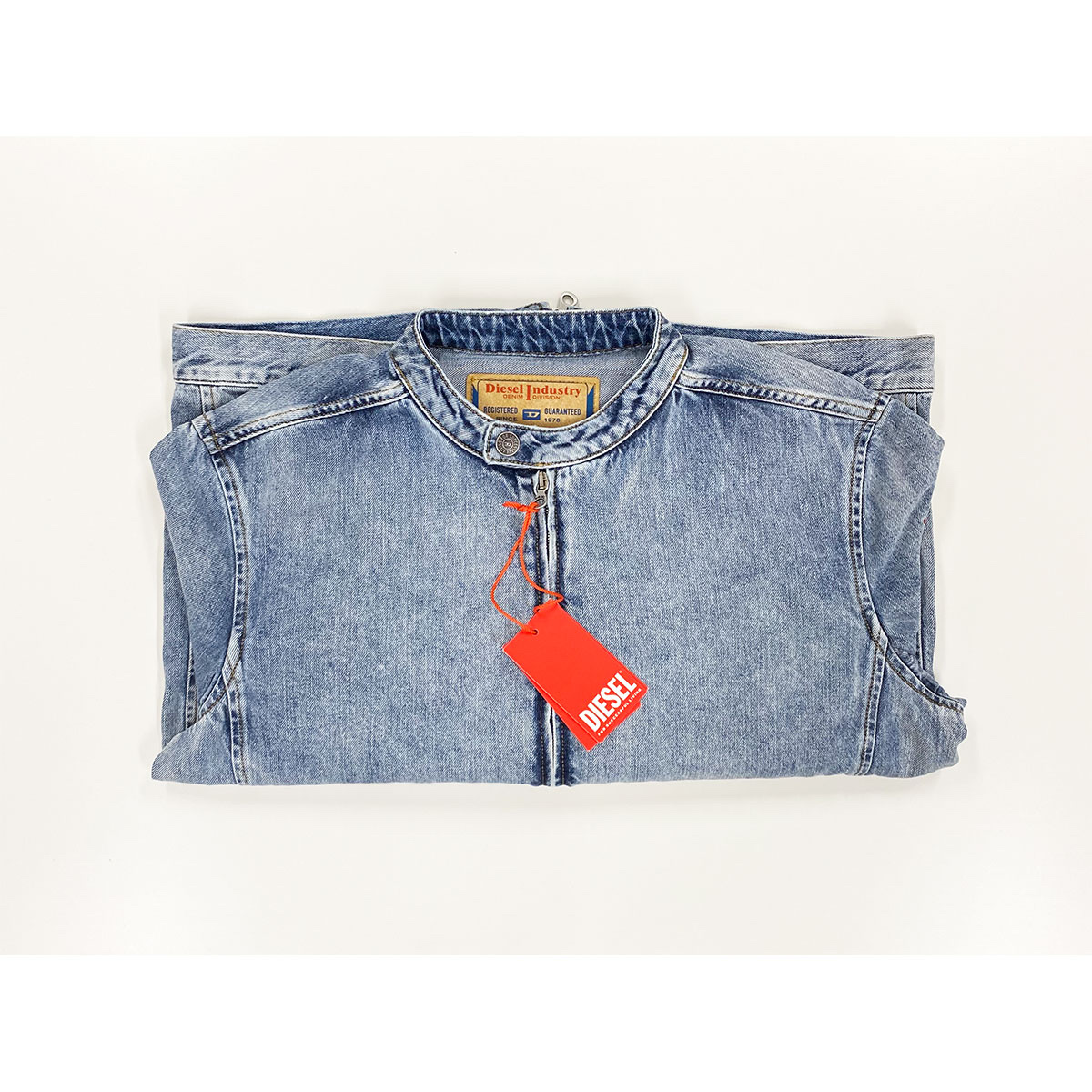 Diesel D-Glory Jacket Azul Claro 착용 스타일 - 1