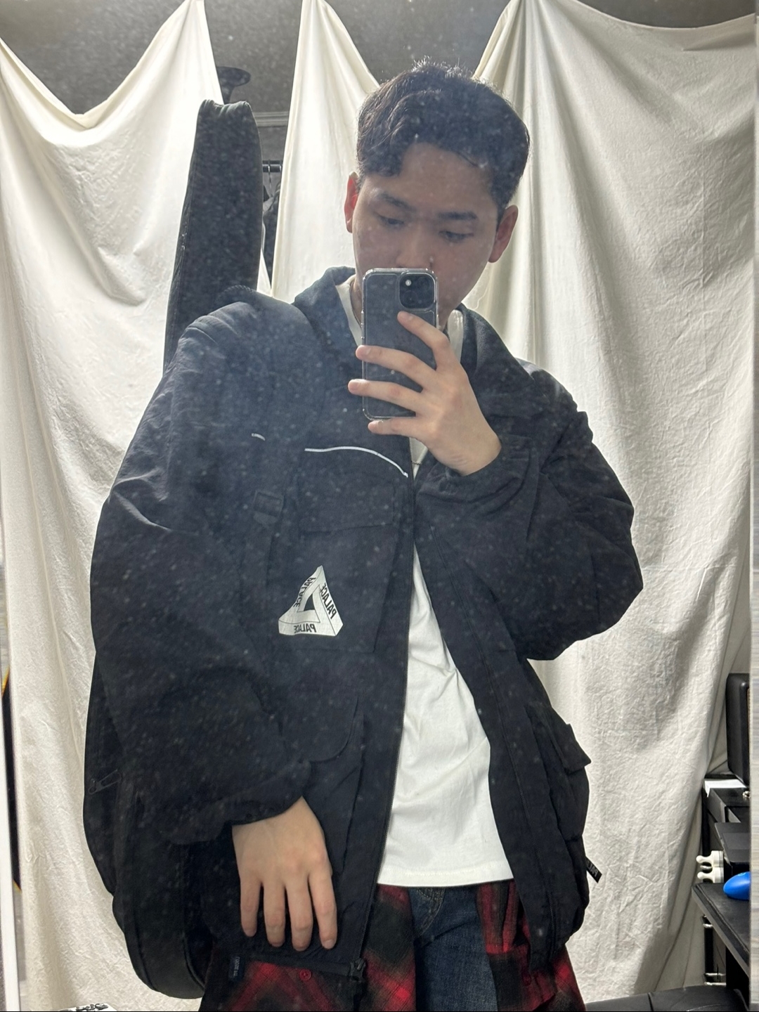 Palace Cordura RS Zip Off Jacket Black - 22FW 착용 스타일