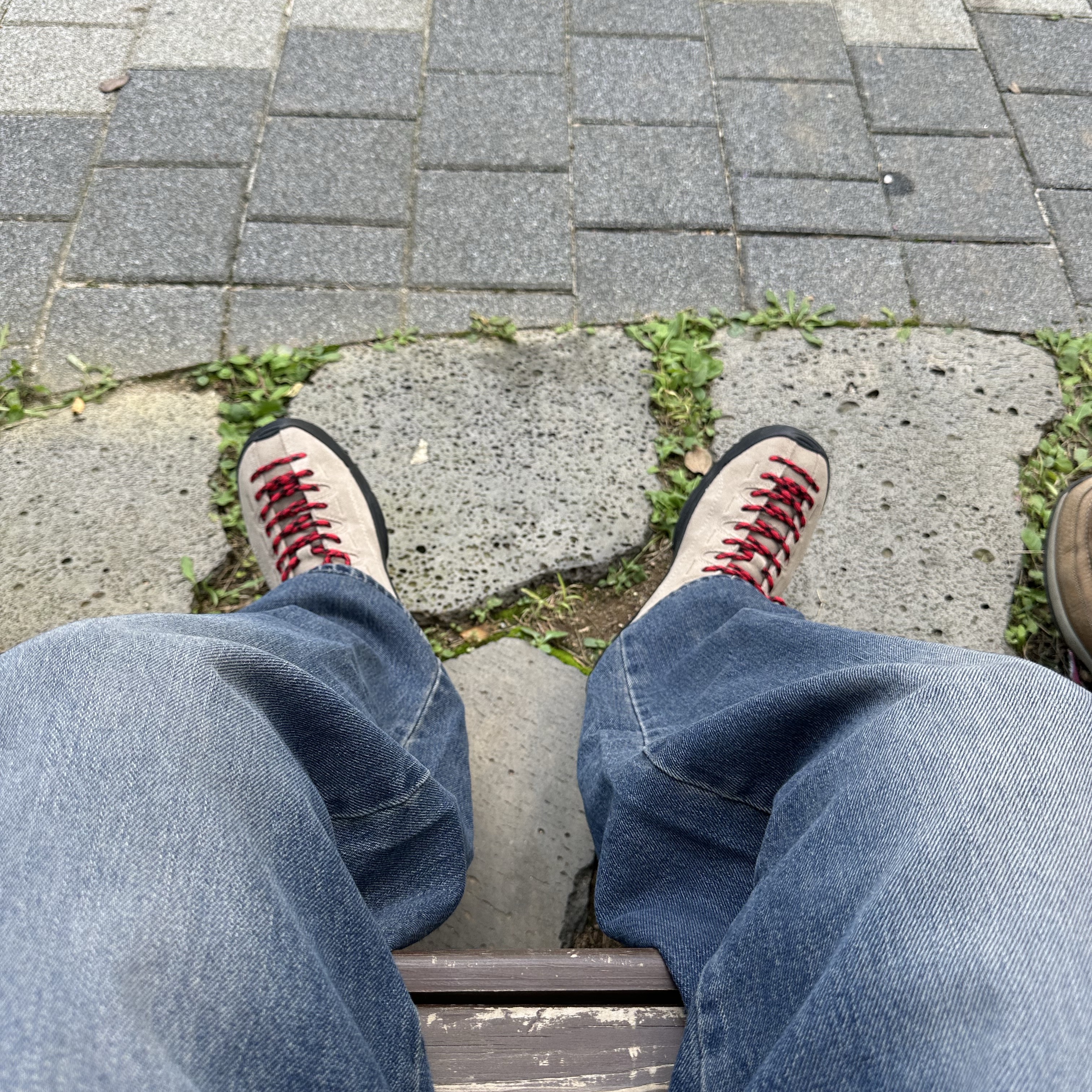 Keen Jasper Suede Sneakers Silver Mink 착용 스타일
