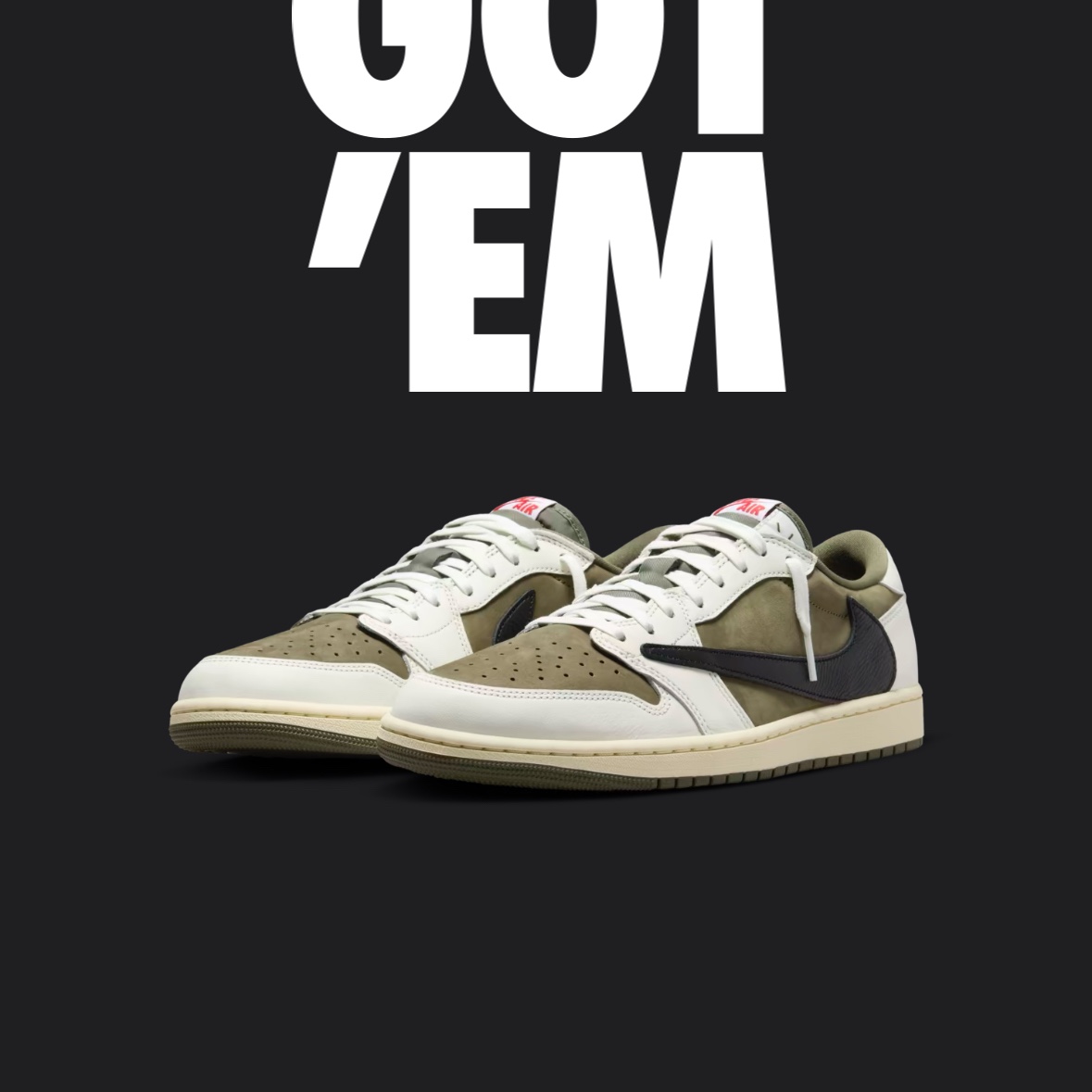 Jordan 1 x Travis Scott Retro Low OG SP Reverse Olive 착용 스타일