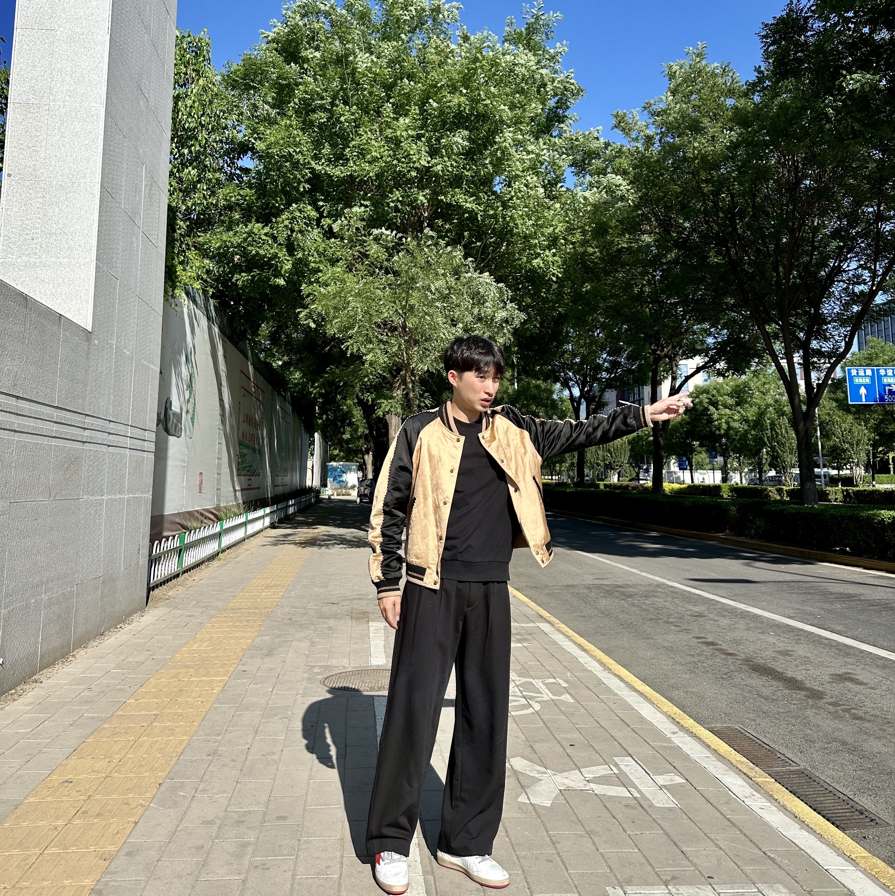 (W) Golden Goose Nappa Leather Superstar White Red Heel Tab Sneakers - Korea Exclusive, (W) Saint Laurent Teddy Jacket in Wool Black 착용 스타일