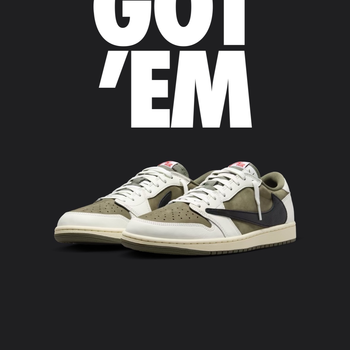 Jordan 1 x Travis Scott Retro Low OG SP Reverse Olive 착용 스타일