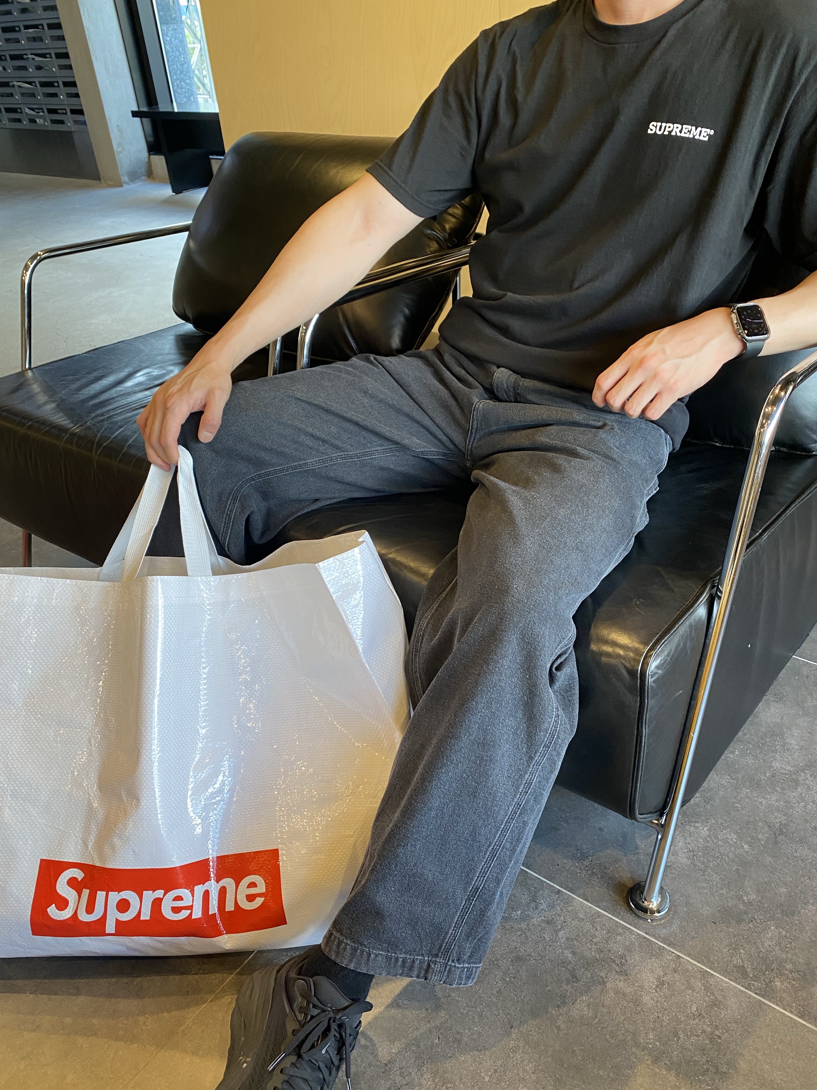 Supreme Patchwork T-Shirt Black - 24SS, Apple Watch Hermes Series 7 45mm Silver Stainless Steel Case with Single Tour Deployment Buckle Noir (Korean Ver.) 착용 스타일