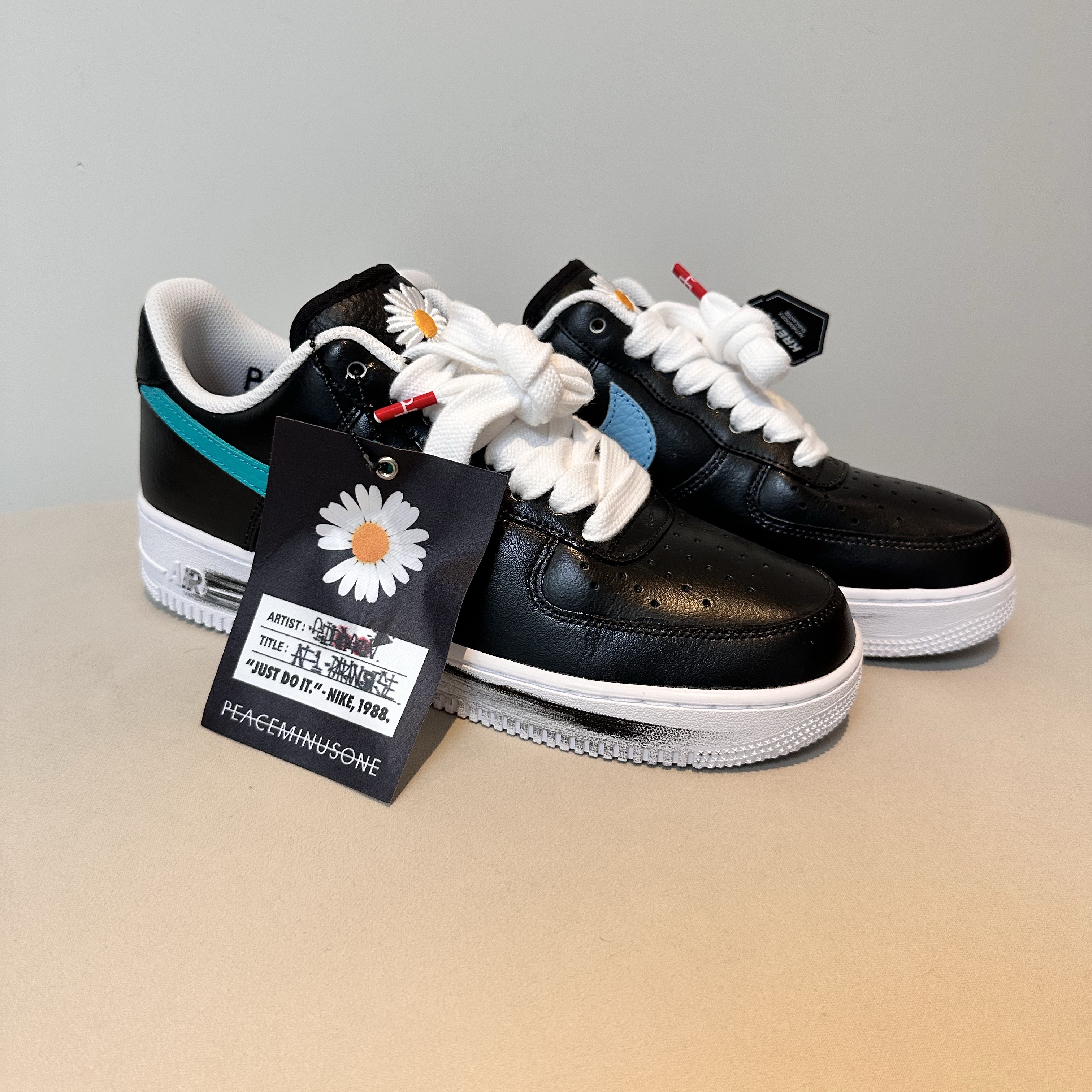 Nike x Peaceminusone Air Force 1 Low Para-Noise 3.0 Black and Multicolor 착용 스타일 - 5