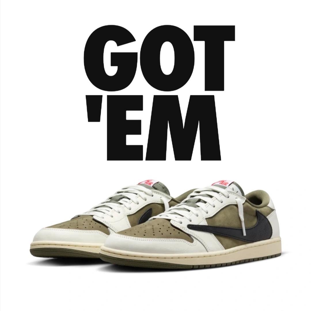Jordan 1 x Travis Scott Retro Low OG SP Reverse Olive 착용 스타일