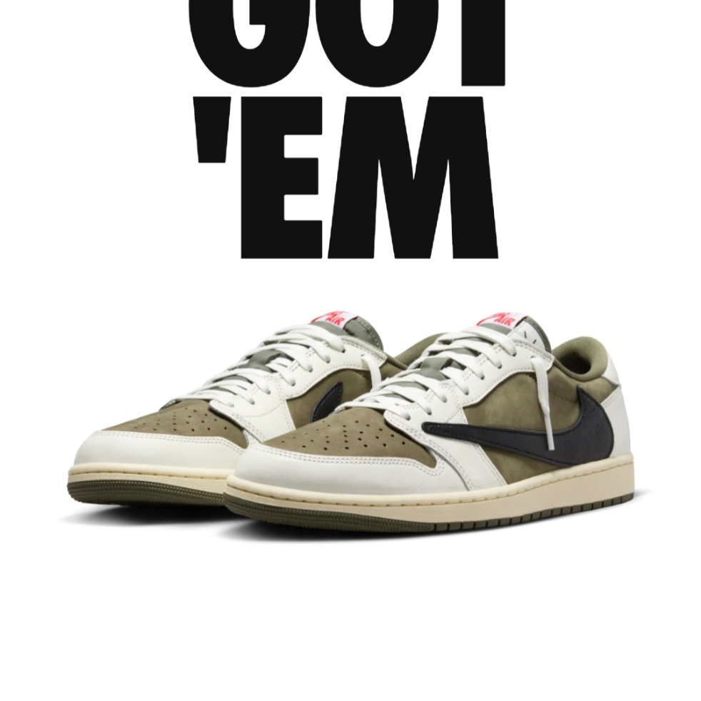 Jordan 1 x Travis Scott Retro Low OG SP Reverse Olive 착용 스타일
