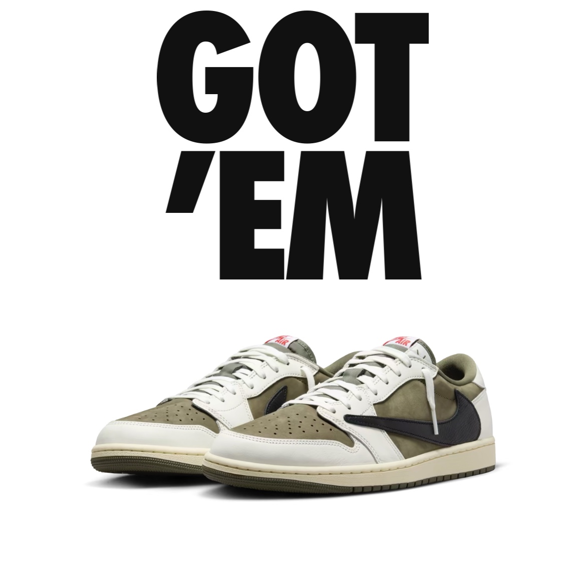 Jordan 1 x Travis Scott Retro Low OG SP Reverse Olive 착용 스타일