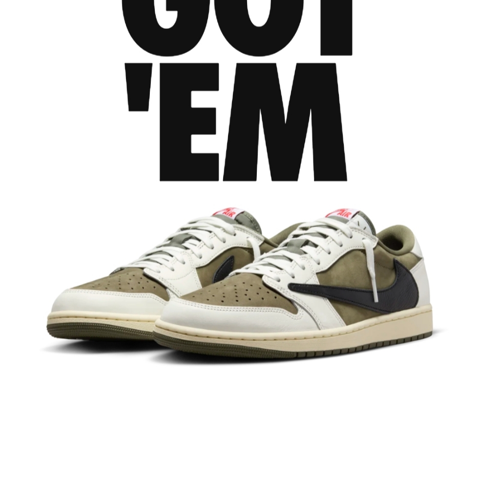 Jordan 1 x Travis Scott Retro Low OG SP Reverse Olive 착용 스타일