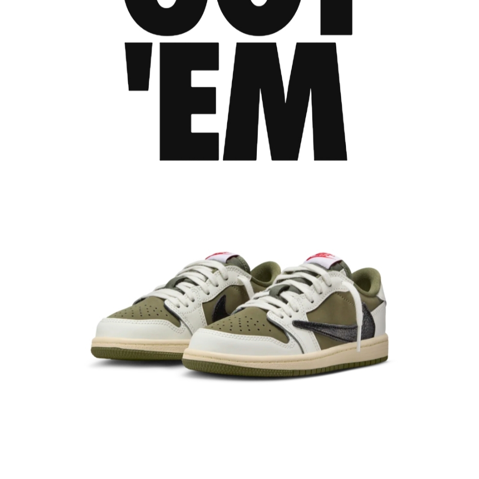 (PS) Jordan 1 x Travis Scott Retro Low OG SP Reverse Olive 착용 스타일