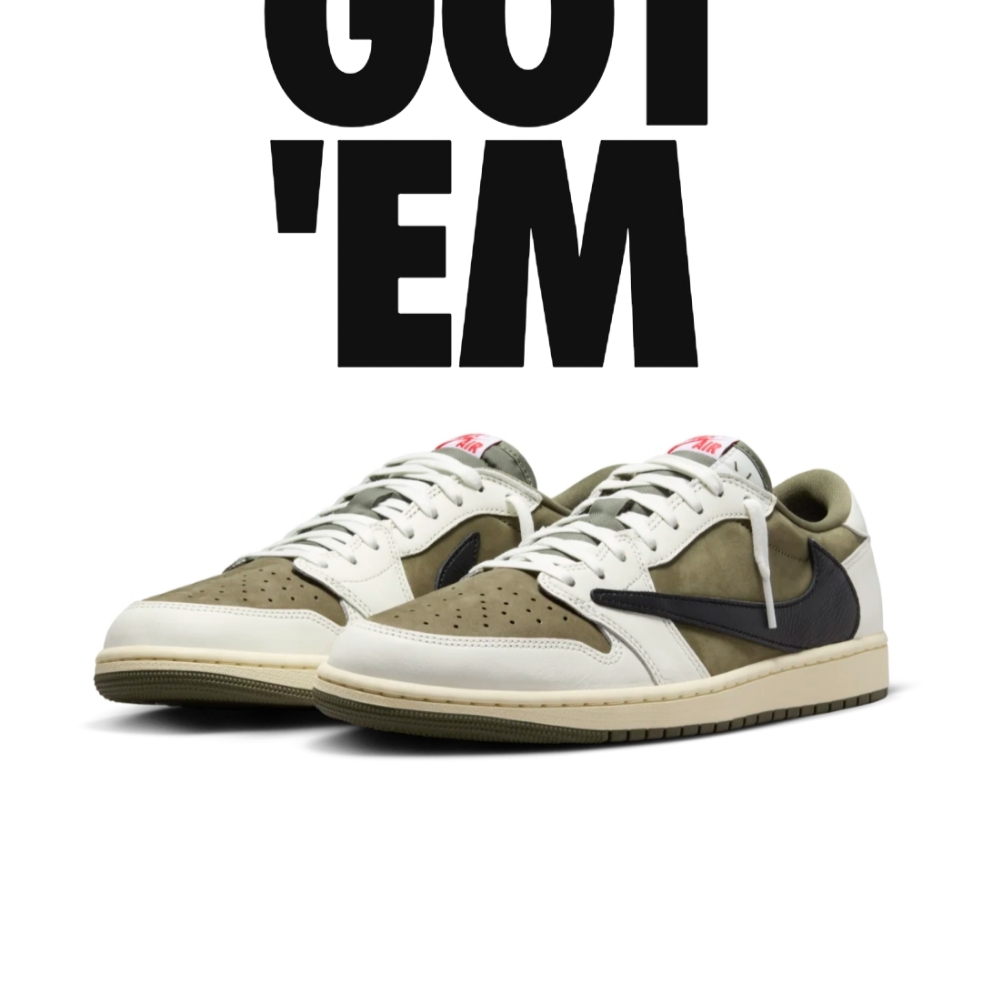 Jordan 1 x Travis Scott Retro Low OG SP Reverse Olive 착용 스타일