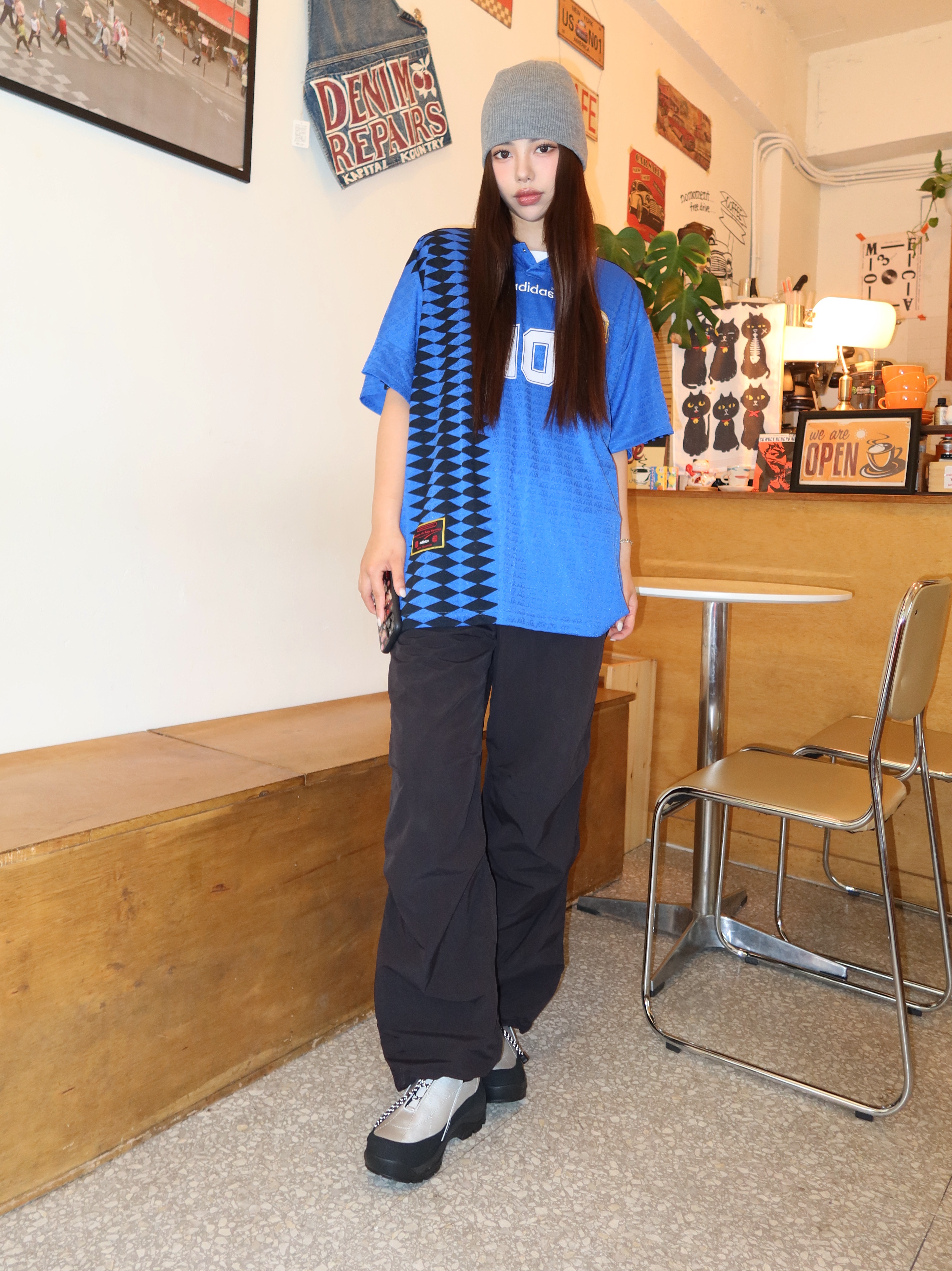 Adidas Argentina 1994 Away Jersey Blue - KR Sizing 착용 스타일