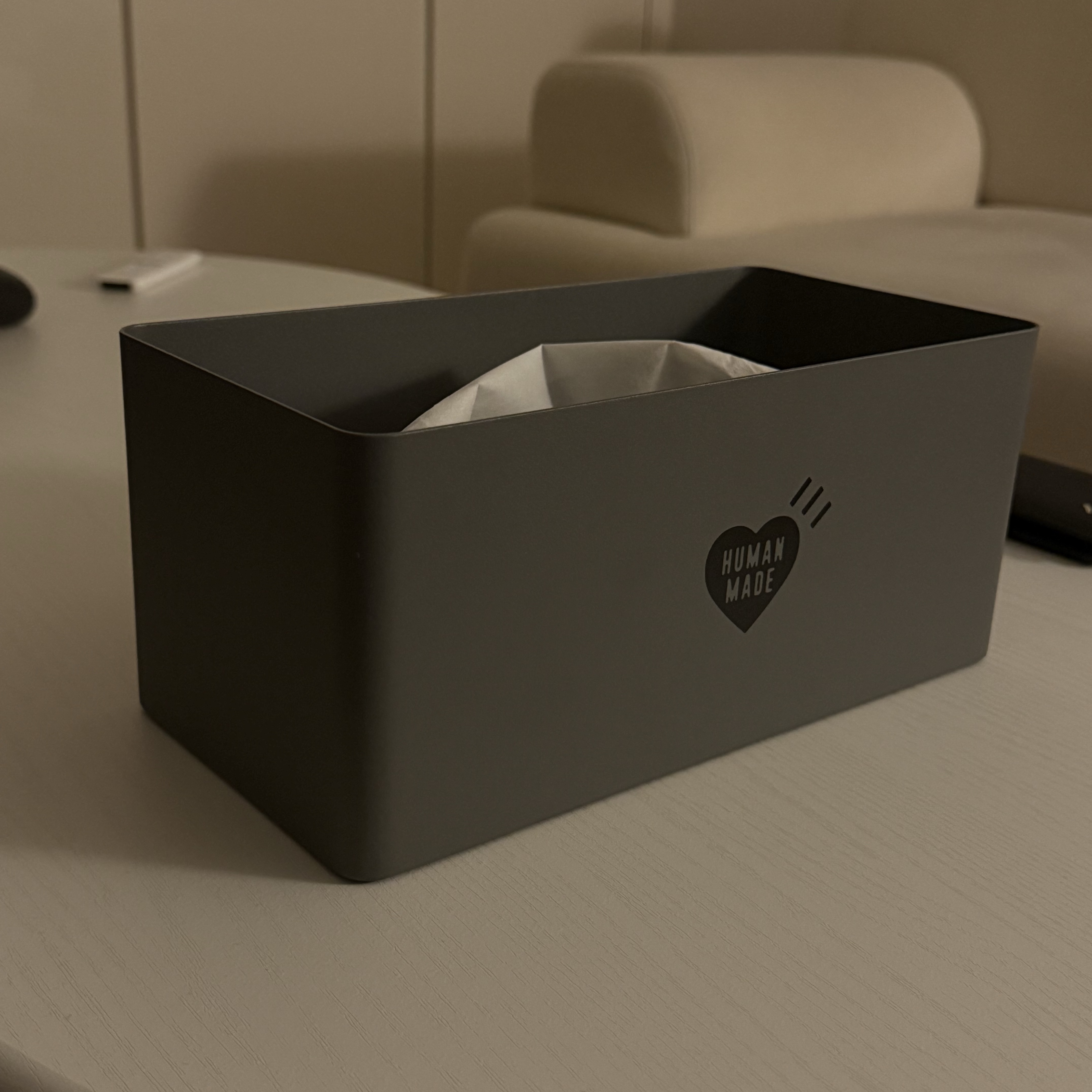 Human Made Tissue Box Gray 착용 스타일
