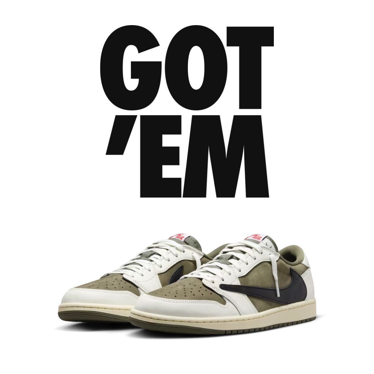 Jordan 1 x Travis Scott Retro Low OG SP Reverse Olive 착용 스타일