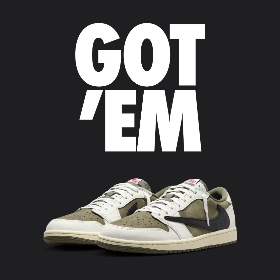 Jordan 1 x Travis Scott Retro Low OG SP Reverse Olive 착용 스타일