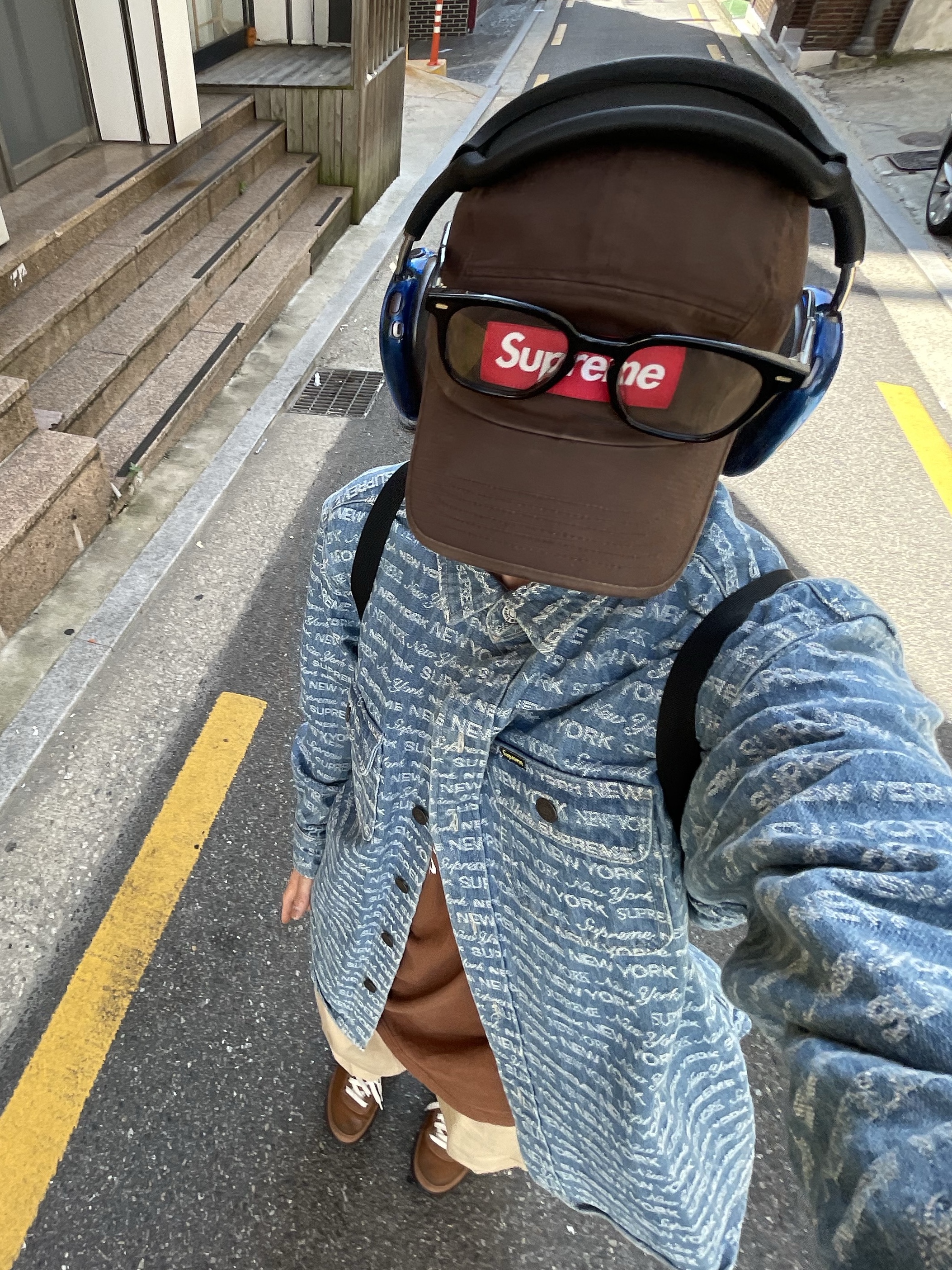 Nike x Tom Sachs General Purpose Shoe Brown, Supreme Skeleton T-Shirt Brown - 23FW 착용 스타일 - 3