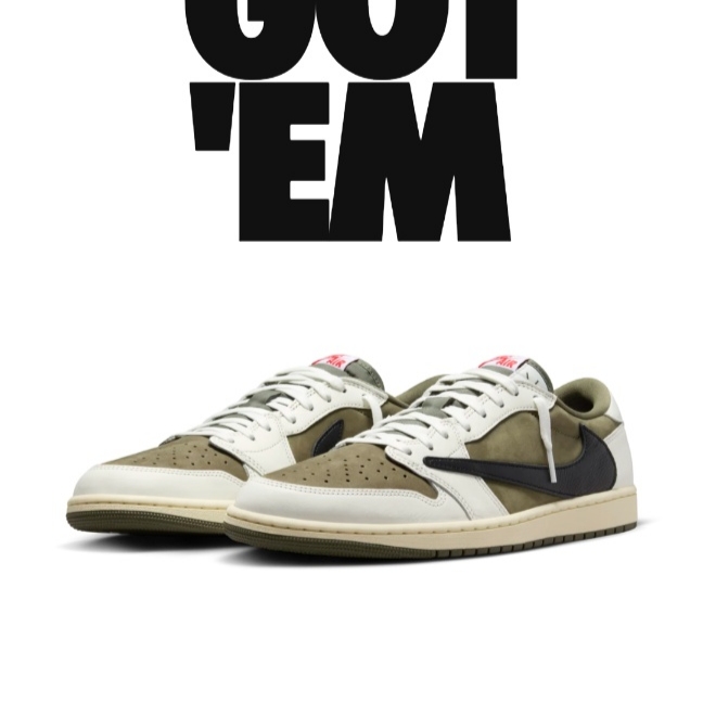 Jordan 1 x Travis Scott Retro Low OG SP Reverse Olive 착용 스타일