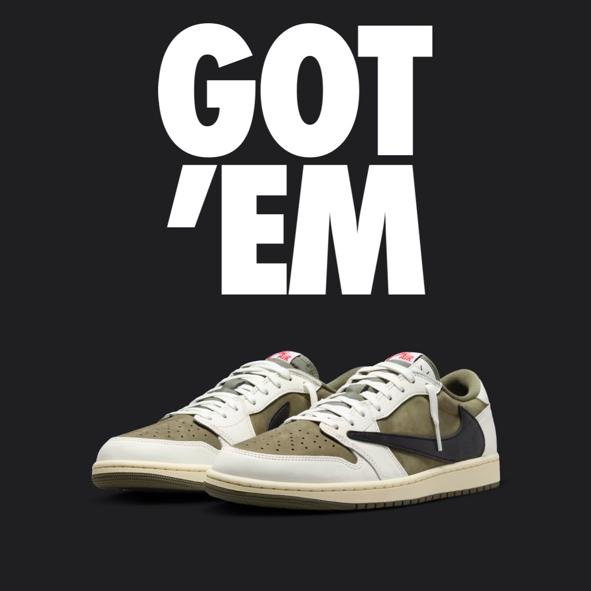 Jordan 1 x Travis Scott Retro Low OG SP Reverse Olive 착용 스타일