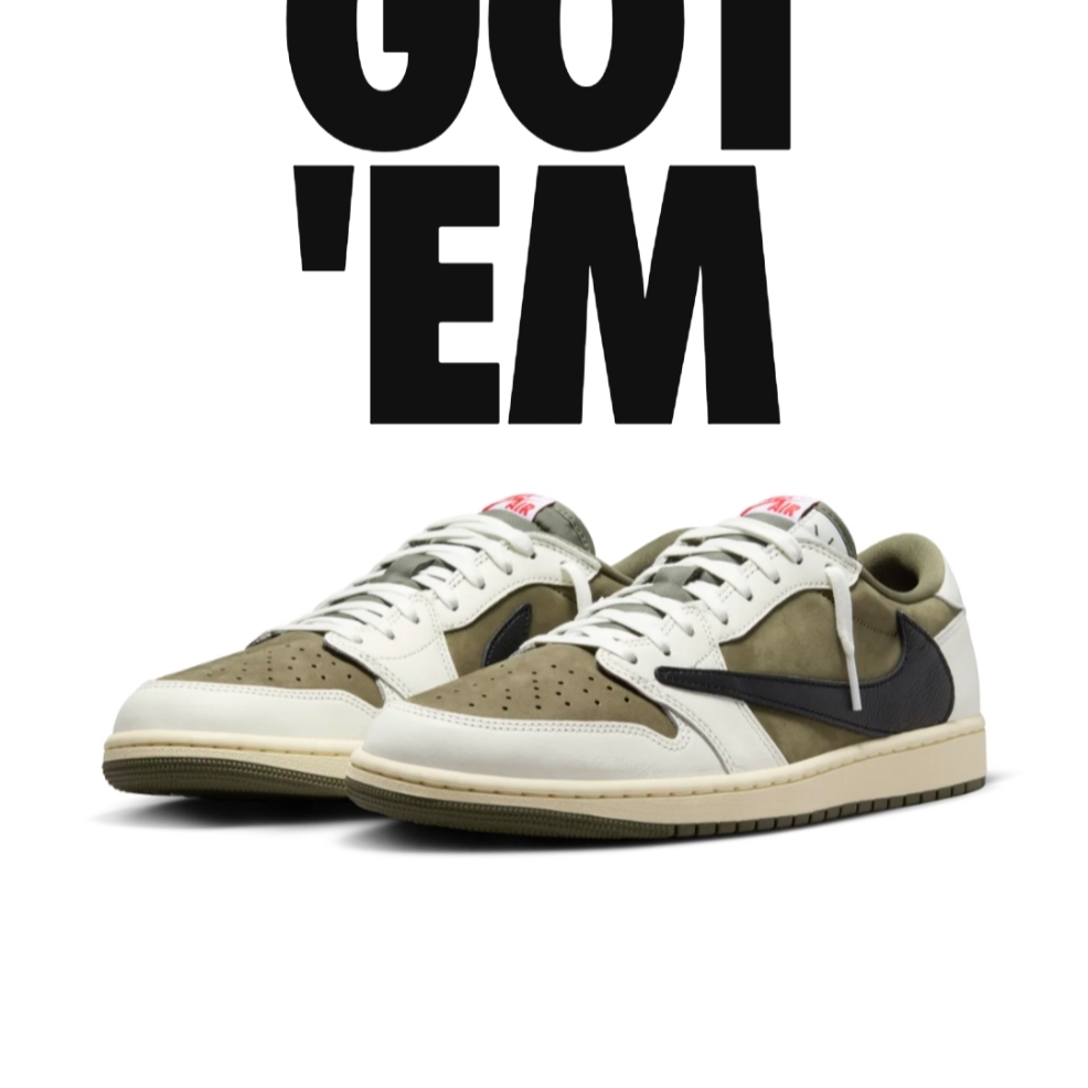 Jordan 1 x Travis Scott Retro Low OG SP Reverse Olive 착용 스타일