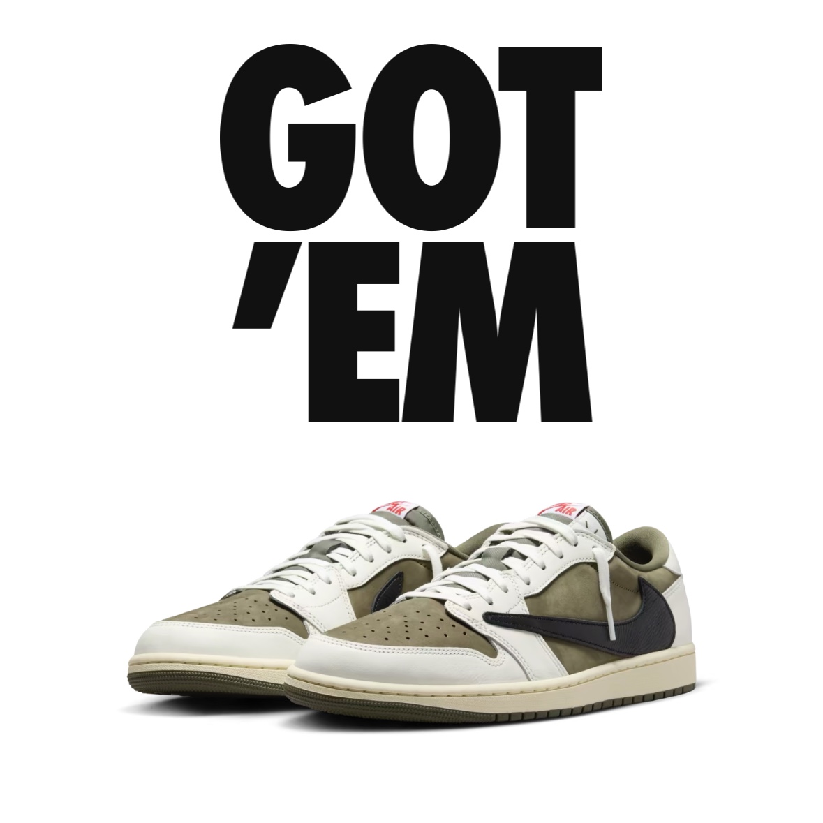 Jordan 1 x Travis Scott Retro Low OG SP Reverse Olive 착용 스타일
