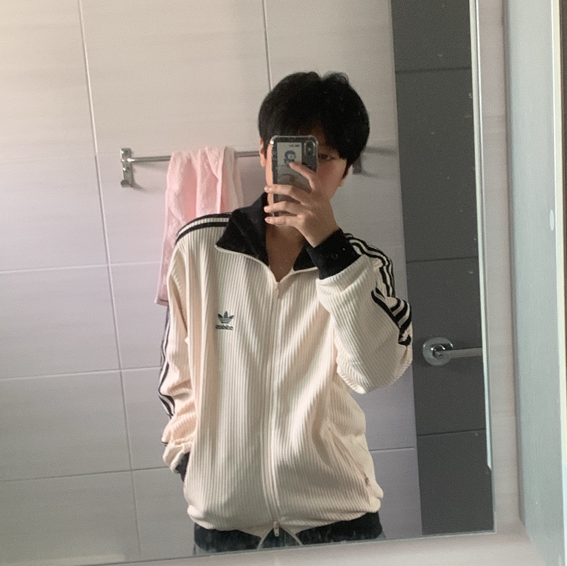 Adidas Waffle Beckenbauer Track Top Wonder White - KR Sizing 착용 스타일 - 2